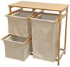 riess-ambiente Wäschekorb LAGOON SPA 70cm natur/beige – Bambus-Massivholz, 3 Wäschebeutel, FSC (Einzelartikel, 1 St), Wäschesammler mit ausziehbaren Säcken – ideal für vorsortierte Wäsche Bild 2