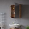 Badspiegelschrank Irma Weiß/Eiche 60 x 75 cm Vicco Bild 5