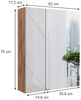 Badspiegelschrank Irma Weiß/Eiche 60 x 75 cm Vicco Bild 3
