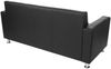3er Sofa Kunda, Couch Loungesofa, Kunstleder, Metall-Füße 180cm ~ schwarz Bild 4