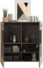 Xonox 'Freno' Highboard, Holzwerkstoff grau / nox eiche, 120 x 37 x 117 cm Bild 3