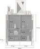 Xonox 'Freno' Highboard, Holzwerkstoff grau / nox eiche, 120 x 37 x 117 cm Bild 4