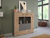 Xonox 'Freno' Highboard, Holzwerkstoff grau / nox eiche, 120 x 37 x 117 cm Bild 5