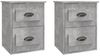 vidaXL Wand-Nachttische 2 Stk. Betongrau 41,5x36x53 cm 816401 Bild 2