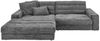 KAWOLA Sofa LANA Ecksofa Cord grau Recamiere links 83 x 205 x 296 cm Bild 3