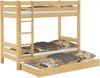 Erst-Holz Etagenbett Kiefer 90x200 cm, natur Bild 3