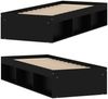 vidaXL Bettgestell Schwarz 75x190 cm 3203846 Bild 2