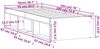vidaXL Bettgestell Schwarz 75x190 cm 3203846 Bild 5