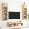 vidaXL 6-tlg. Wohnwand mit LED-Beleuchtung Sonoma-Eiche Holzwerkstoff 3216624 Bild 3