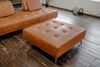KAWOLA Sofa WIOLO Schlafsofa Daybed mit Hocker Leder cognac 83 x 110 x 240 cm Bild 5