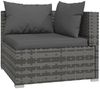 vidaXL 5-tlg. Garten-Lounge-Set mit Kissen Poly Rattan Grau 3101629 Bild 4