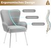 Esszimmerstuhl Samt B 56 x T 60 x H 84 cm mit Armlehnen und Metallbeinen 4er-Set Bild 5