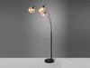 Große LED Stehleuchte mit 3 Glas Lampenschirmen amberfarbig, H: 200cm Bild 3