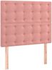 vidaXL Polsterbett mit Matratze Rosa 100x200 cm Samt Bild 5