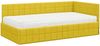 vidaXL Eckbettgestell mit Matratze mit Kopfteil 2 pcs Gelb Samt 3393944 Bild 4