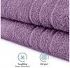 Komfortec 2er Saunatuch Set 80x200 cm aus 100% Baumwolle, XXL-Saunatücher, Sauna Handtuch, Weich, Groß, Frottee, Schnelltrocknend, Violett Bild 4