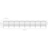 vidaXL Gartenzaun mit Speerspitze Stahl 1426 x 200 cm Schwarz 277755 Bild 5