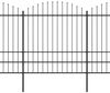 vidaXL Gartenzaun mit Speerspitze Stahl 1426 x 200 cm Schwarz 277755 Bild 2