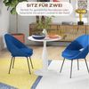 HOMCOM Esstisch mit Platte und Stahlgestell (Esszimmertisch, 1-St, Küchentisch), für Esszimmer, Weiß Bild 3