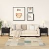 vidaXL Beistelltische 2 Stk. Schwarz 50x50x49 cm Massivholz Kiefer 813803 Bild 2