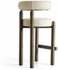 Casa Padrino Luxus Edelstahl Barstuhl Creme / Bronze H. 103 cm - Luxus Bar Möbel Bild 4