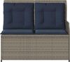 vidaXL Gartenbank mit Kissen Grau und Marineblau Poly-Rattan 3394447 Bild 4