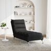 vidaXL Massage-Chaiselongue mit Kissen Schwarz Stoff 379477 Bild 3