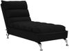vidaXL Massage-Chaiselongue mit Kissen Schwarz Stoff 379477 Bild 2