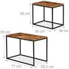 Relaxdays Couchtisch Mangoholz 2er Set Bild 4