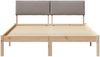 vidaXL Bettgestell Braun und Taupe 140 x 200 cm Massivholz Kiefer 878537 Bild 5