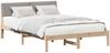 vidaXL Bettgestell Braun und Taupe 140 x 200 cm Massivholz Kiefer 878537 Bild 3