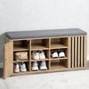 KESPER 1594713 Schuhschrank mit Sitzkissen, braun, Spanplatte FSC, 103 x 29,5 x 48 cm Bild 3