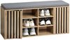 KESPER 1594713 Schuhschrank mit Sitzkissen, braun, Spanplatte FSC, 103 x 29,5 x 48 cm Bild 2