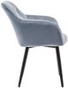 Esszimmerstuhl Polyester Metall Hellgrau Bild 2