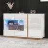 Sideboard mit mehreren Aufbewahrungsfunktionen,Kommode, Anrichte, Wohnzimmerschrank, 2 Türen , mit glatte Oberfläche Bild 3