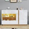 Sideboard mit mehreren Aufbewahrungsfunktionen,Kommode, Anrichte, Wohnzimmerschrank, 2 Türen , mit glatte Oberfläche Bild 4