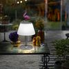 2er Set LED Solar Tischleuchte, Metall, weiß, Höhe 28 cm Bild 5