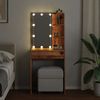 vidaXL Schminktisch mit LED-Leuchten Altholz-Optik 60 x 40 x 140 cm Bild 4