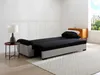 Vente-unique - GABY Sofa Stoff Schwarz - B 90 cm x H 88 cm x L 260 cm Bild 2
