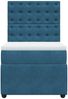 vidaXL Boxspringbett mit Matratze Dunkelblau 90x200 cm Samt 3292254 Bild 4