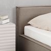 IDIMEX Polsterbett PESARO, Doppelbett 160x200 cm mit Lattenrost Leinen Optik Greige Bild 3