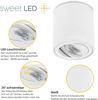 Sweet LED LED Aufbaustrahler 4er Set Alu Deckenspots GU10 7W 230V Aufbauspots weiß rund, LED wechselbar, Warmweiß, LED Deckenlampe, Deckenstrahler Bild 3