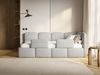 Selsey 'Cloudy' Kinderbett 120 cm, Bettkasten, 2x Rausfallschutz, Bouclé, rechts, Hellgrau Bild 2