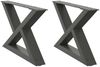 vidaXL Couchtischbeine 2 Stk. Anthrazit 60x(30-31,3) cm Stahl 4012690 Bild 2