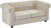 Vente-unique - CHESTERFIELD Sofa Stoff Beige - B 88 cm x H 72 cm x L 165 cm Bild 3