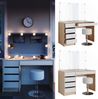 Schminktisch Sherry Weiß/Sonoma 120 cm mit LED Beleuchtung und Hocker Vicco Bild 2