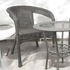 Bettso 'CAPRI' Gartenmöbel-Set 3-tlg. Sitzgruppe mit 2 Stühlen und Tisch, Technorattan-Optik Grau & Stahl Bild 4