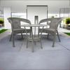 Bettso 'CAPRI' Gartenmöbel-Set 3-tlg. Sitzgruppe mit 2 Stühlen und Tisch, Technorattan-Optik Grau & Stahl Bild 2