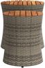 vidaXL Garten-Beistelltische 2 Stk. mit Holzplatte Grau Poly Rattan 366289 Bild 5