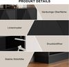 UEV Schuhschrank mit 4 Klappen schmal Schuhkommode mit Kippschutz Drucktüröffner (Packung, 99 x 24 x 91 cm Moka/Grün) Drucktüröffner Verstellbare Trennwände für Verschiedene Schuhtypen Bild 4